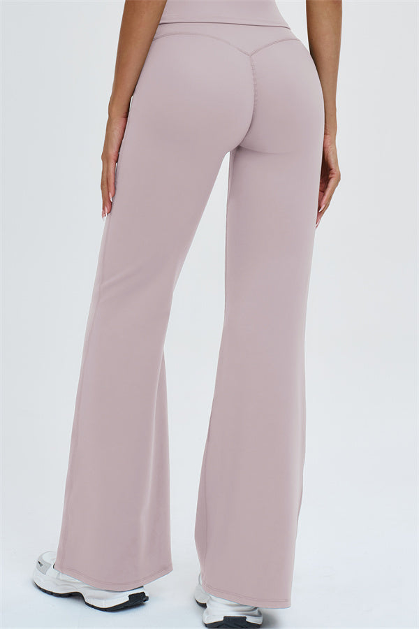 The Slate Cross Back Top Flared Leggings 2-Piece Set
