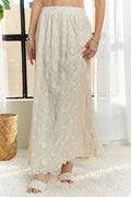 ADORA Elastic Waist Applique Maxi Skirt