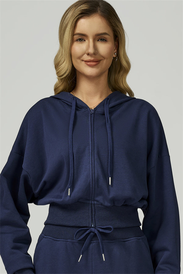 The FlexFit Crop Hoodie Pants 2-Piece Set