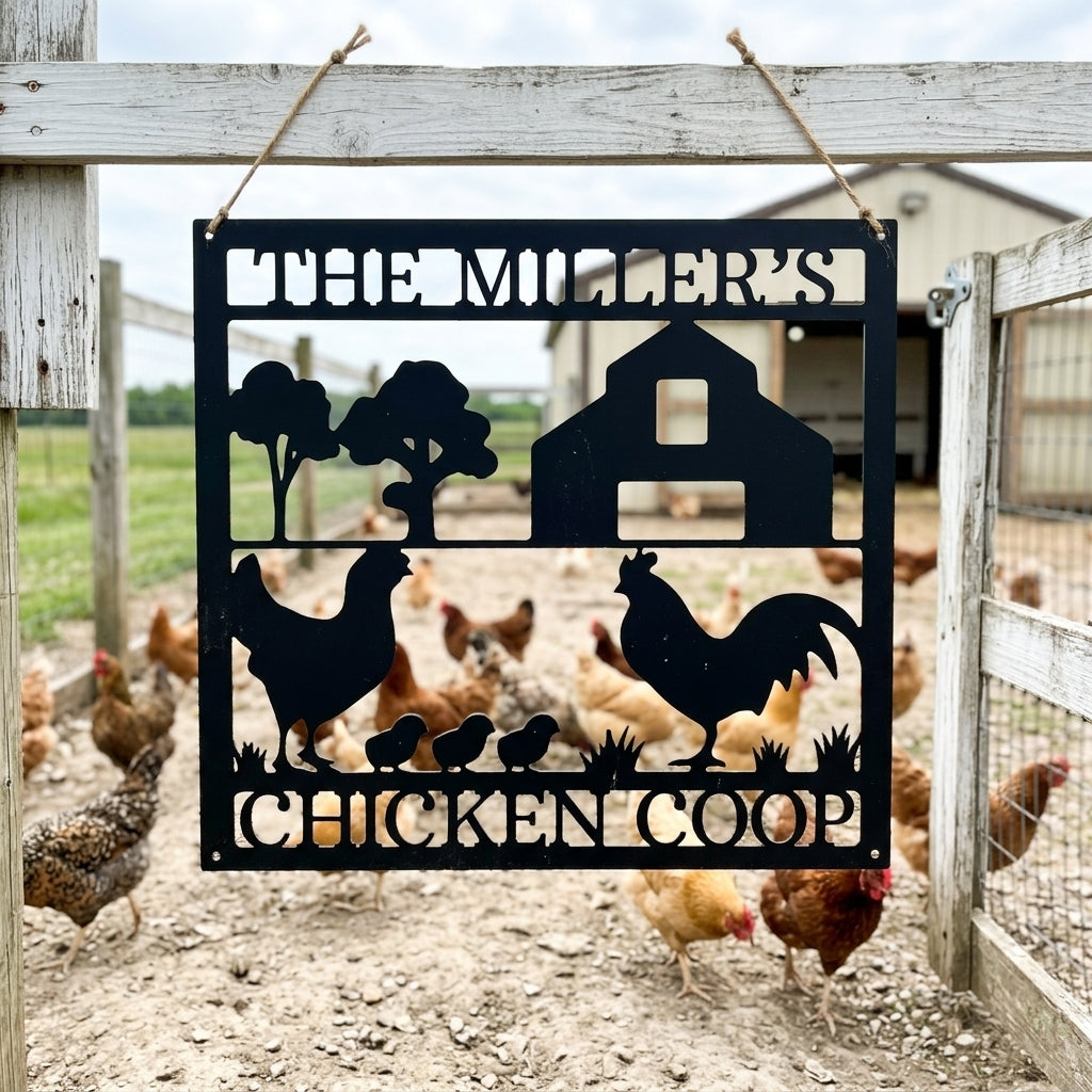 Chicken Coop Personalized Gifts - Custom Metal Sign