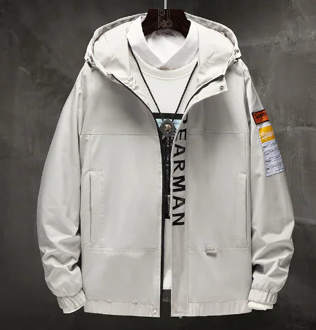 Men's Hooded Jacket - Trendy Hong Kong Style