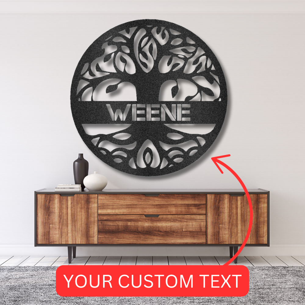 Personalized Tree of Life Metal Sign - Custom Family Tree Wall Art