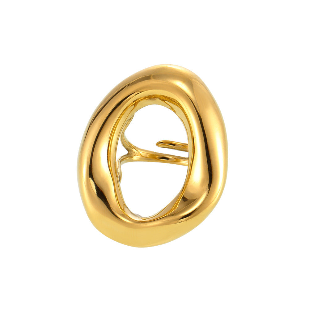 Titanium Steel Minimalist Irregular Fashion All-Match Ring