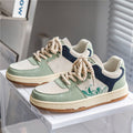 Lace-up Casual Shoes Men Soft Thick Sole Fashion Comfortable Breathable Flats Sneakers Student Platform Outdoor Walking Shoes