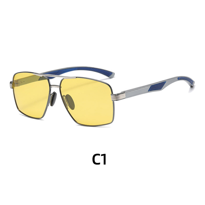 Sunglasses Men's New Trendy Color-changing Polarized Sunglasses Day And Night Dual-use HD Glasses Night Vision Goggles