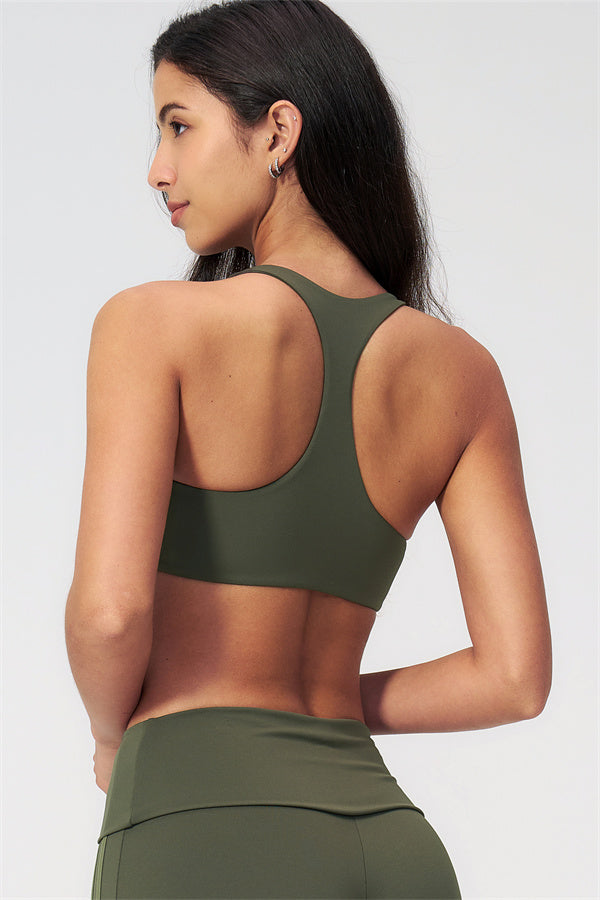 The Evoke Racerback Sports Bra Straight Leg Pants 2-Piece Set
