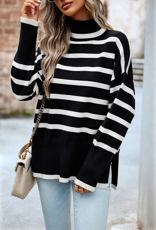 Women Mock Neck Sweater