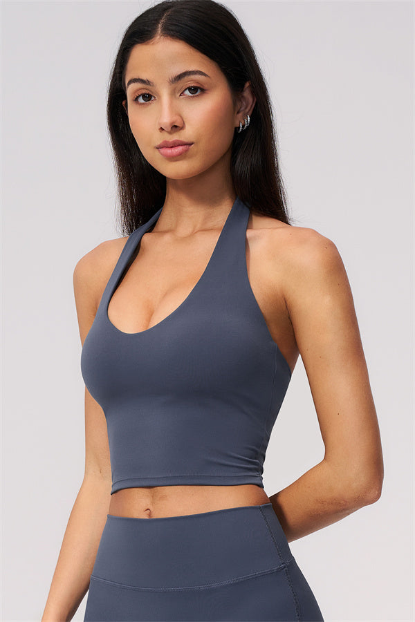 The Twirl Wide Strap Halter Crop Top Shorts 2-Piece Set