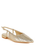 Kurina Metallic Woven Slingback Sandals
