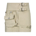 High Waist Multi-pocket Washed Denim Skirt for Summer