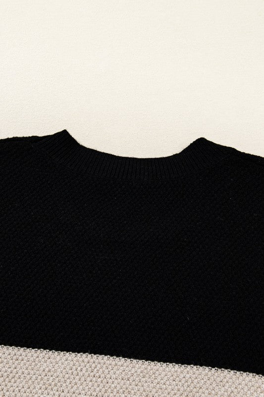 Colorblock Stripe Long Sleeve Sweater
