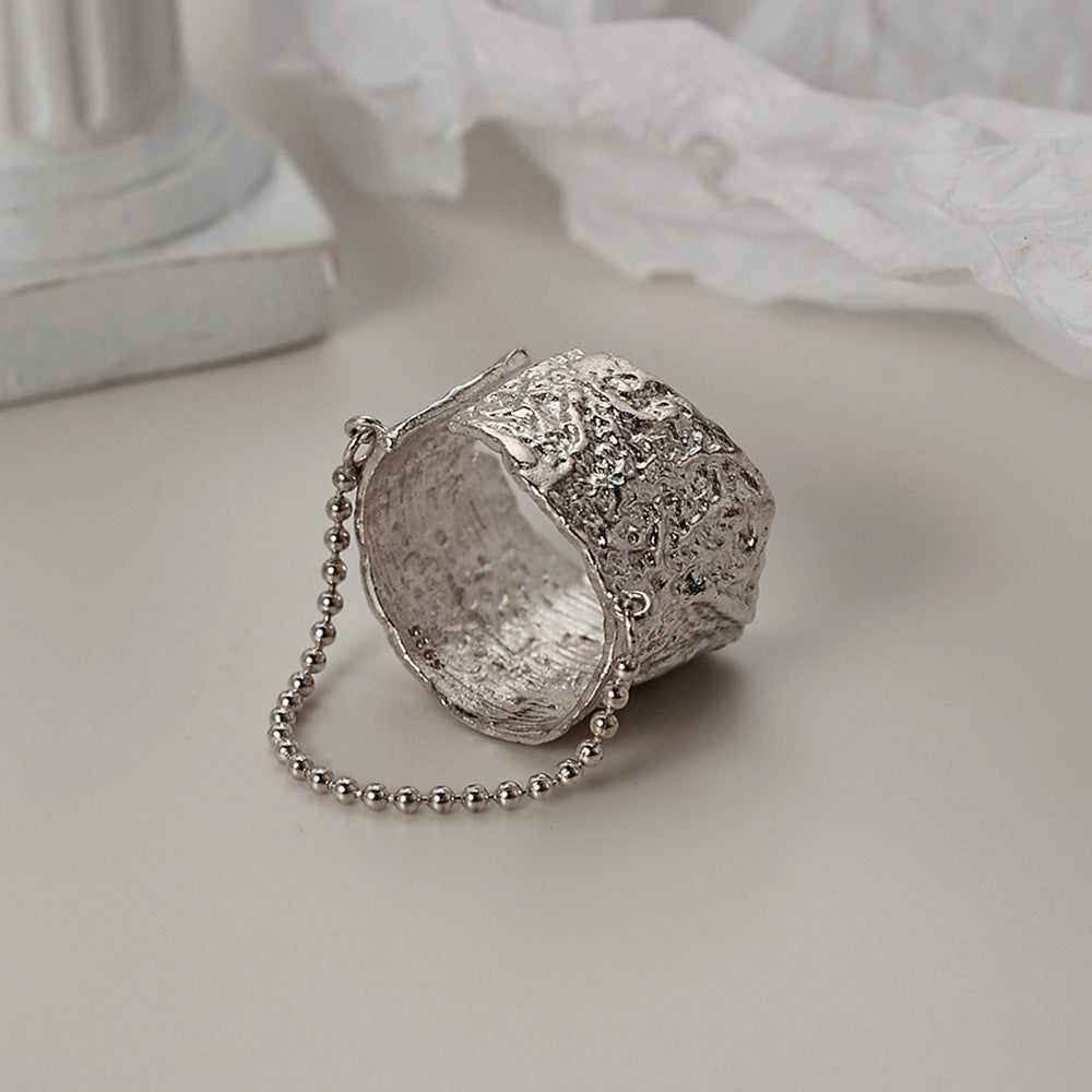 Tin Foil Texture Normcore Style Ring