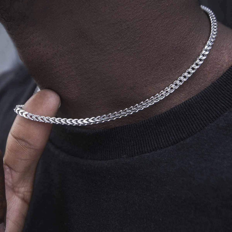 European And American Men's Titanium Steel Gold-plated Necklace