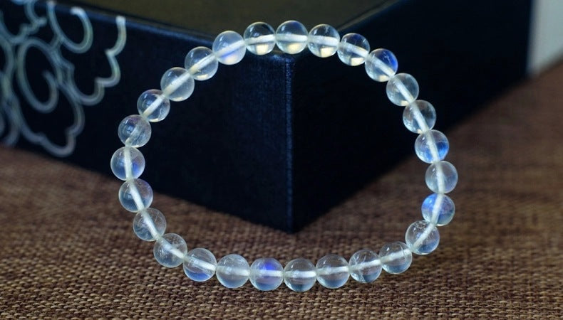 Ice Seed Vitreous Moonstone Bracelet For Women
