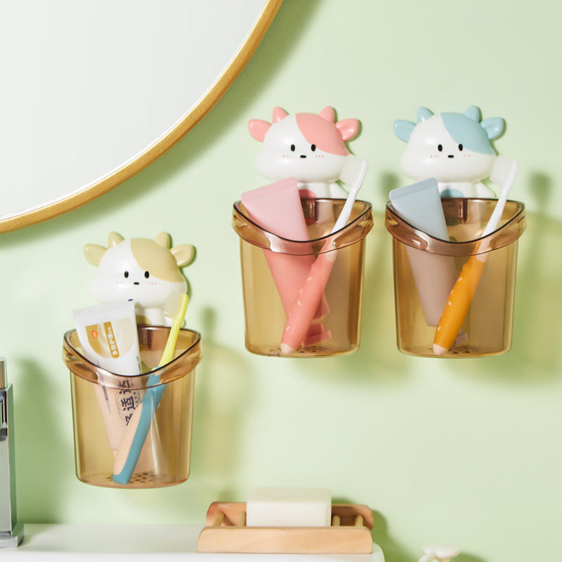 Bathroom Shelf Free Punch Wall Hanging Makeup Brush Storage Box