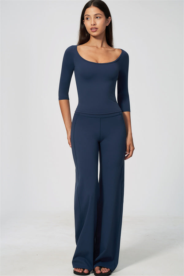 The RiseFit Half-Sleeve T-Shirt Straight Leg Pants 2-Piece Set