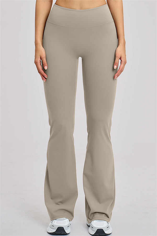 The Zestful Long Sleeve Crop Top Flared Leggings 2-Piece Set