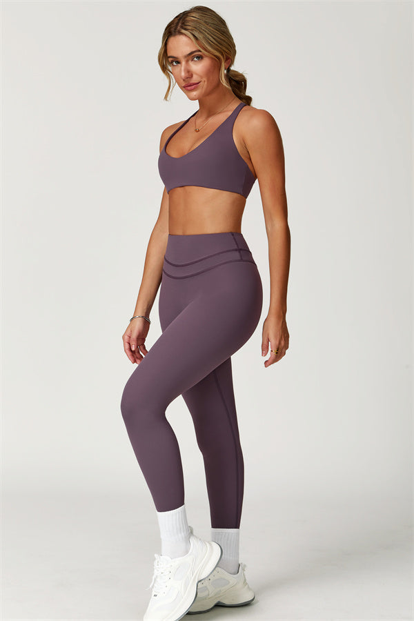 The Boost Crossback Sports Bra Enigma Leggings 2-Piece Set