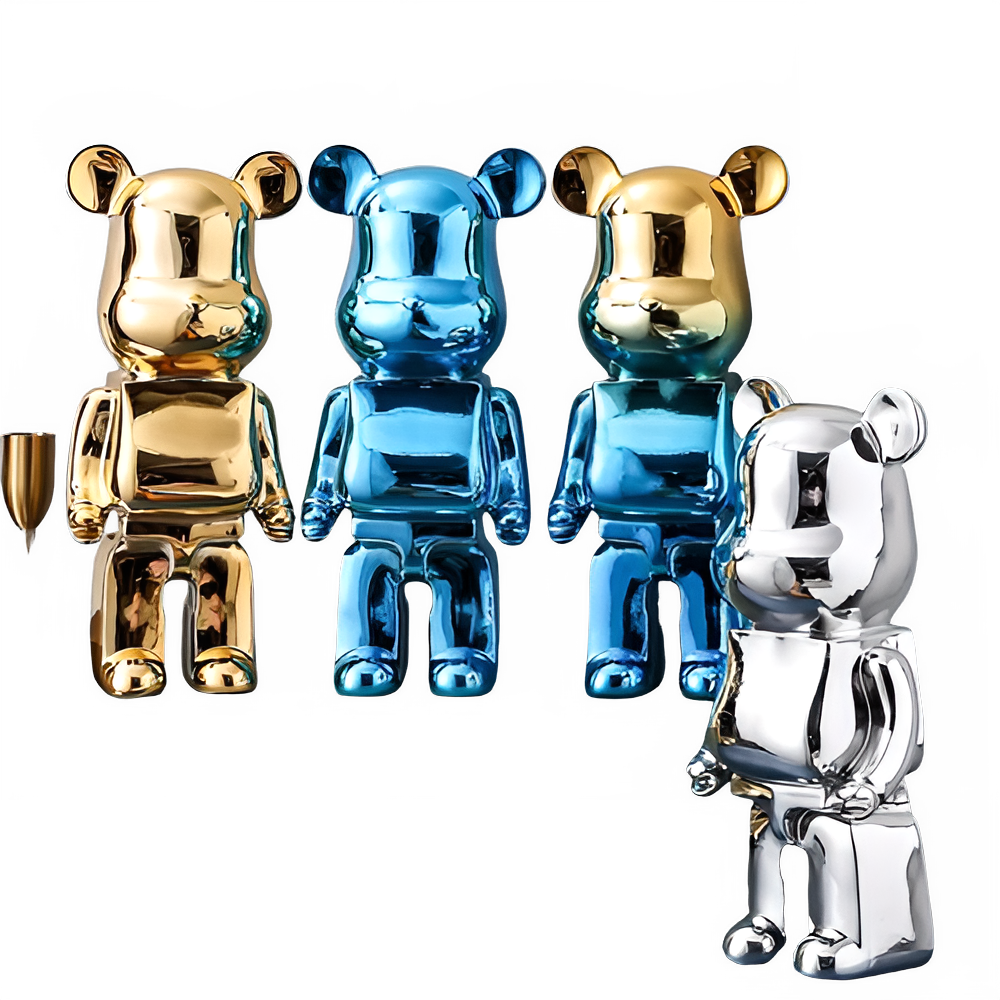 Aesthetic Bear Figure Ceramics Violent Bear Statue Animal Figurine Sculpture Decor Luxury Livingroom Decoration Desk Accessories