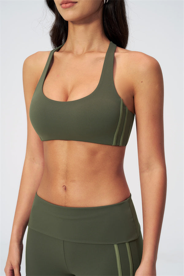 The Evoke Racerback Sports Bra Straight Leg Pants 2-Piece Set