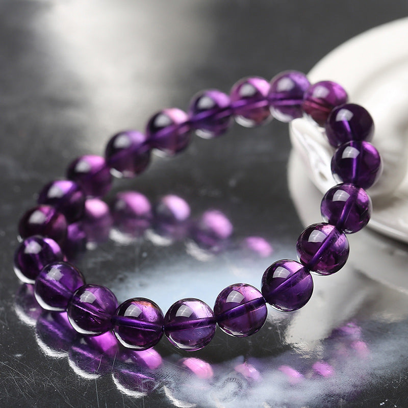 Natural Amethyst Single Loop Bracelet