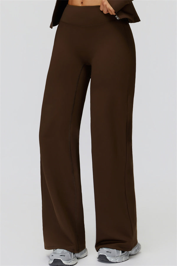 The FemmeFit Zip Jacket Straight Leg Pants 2-Piece Set