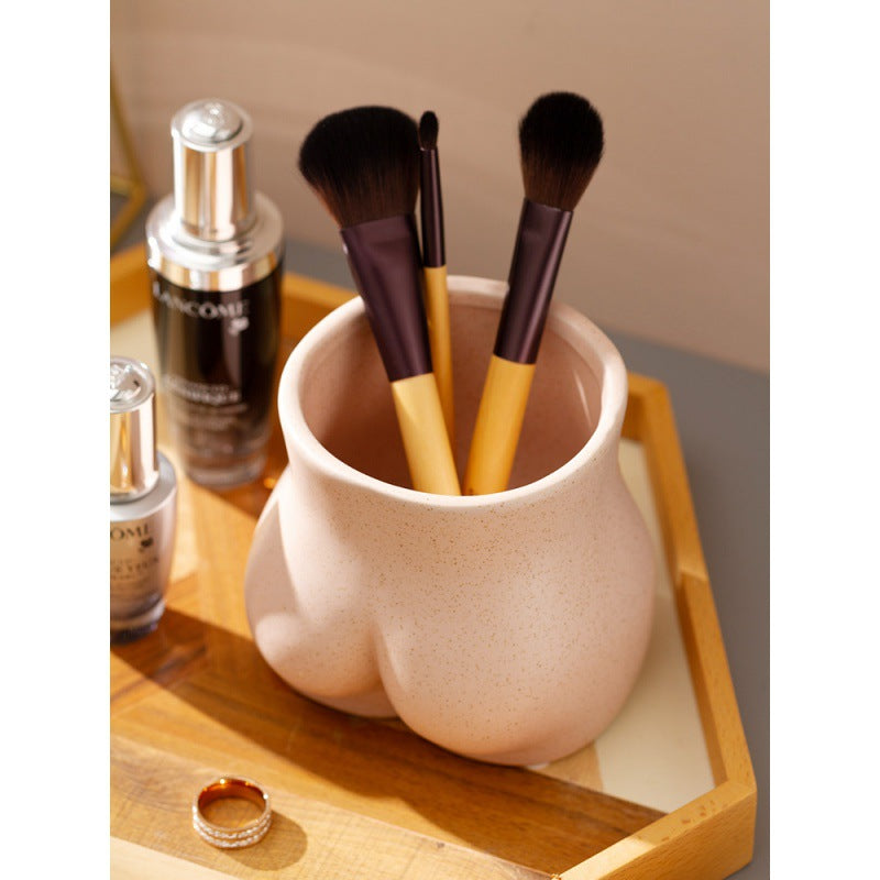 Butt Makeup Brush Storage Bucket