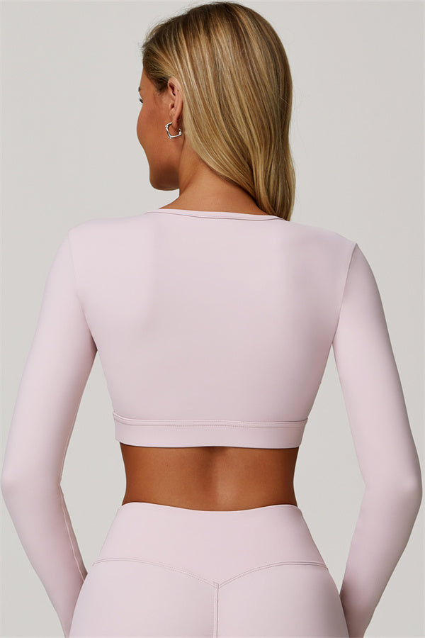The Lavish Long Sleeve Cut-out Crop Top Leggings 2-Piece Set