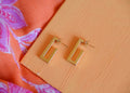 Titanium Rectangle Hoop Earrings
