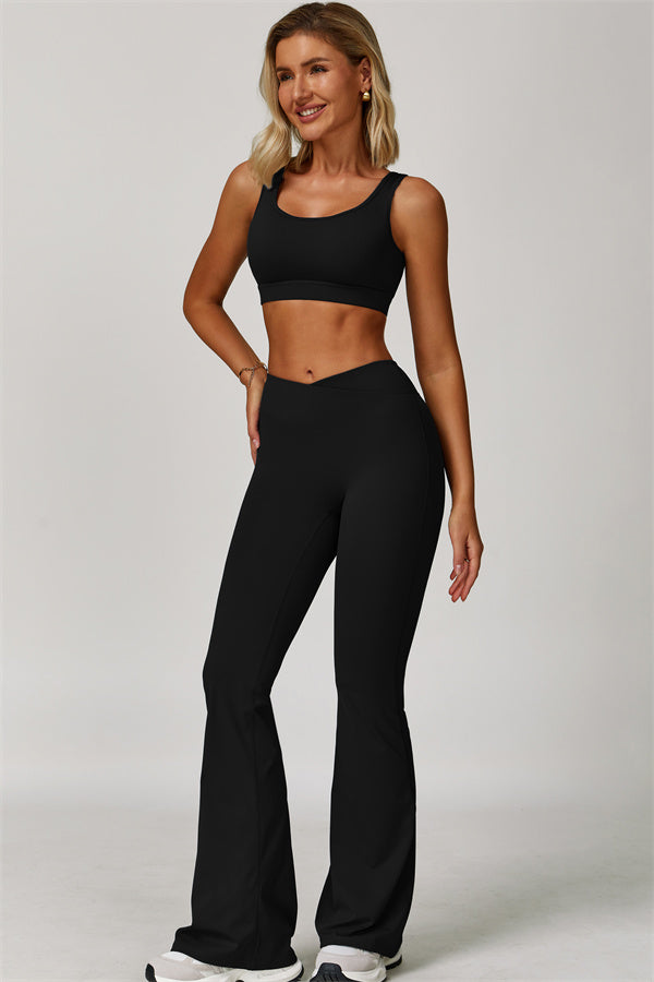 The Lavish Sports Bra Flared Leggings 2-Piece Set