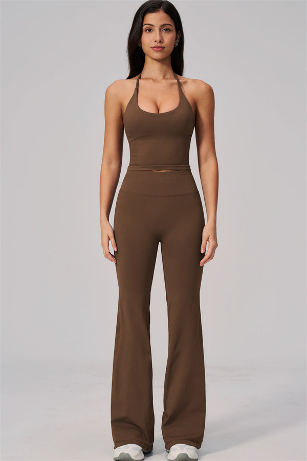 The Align Halter Tank Top Flared Leggings 2-Piece Set