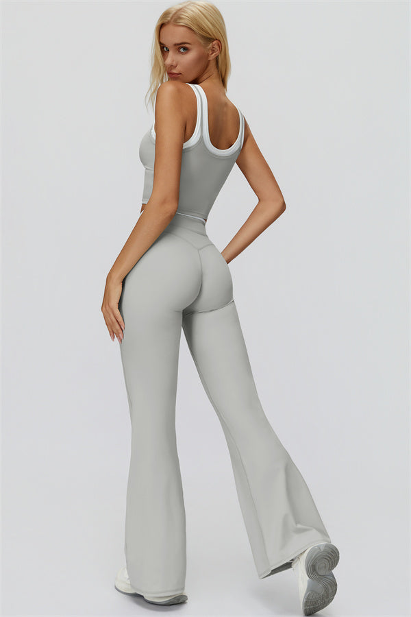 The Canyon Crop Tank Flared Leggings 2-Piece Set