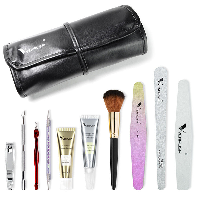 Nail Art Kit Dead Skin Scrub Nail Polish Nail Clipper 10 Repair Sets