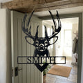 Personalized Buck Antler Metal Sign - Custom Trophy Deer Wall Art
