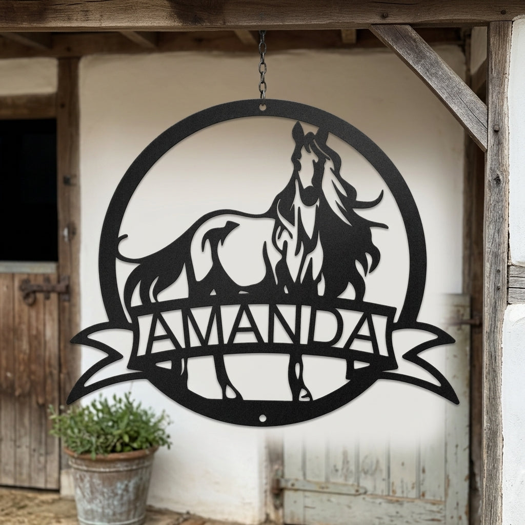 Majestic Horse Personalized Gifts - Custom Metal Sign