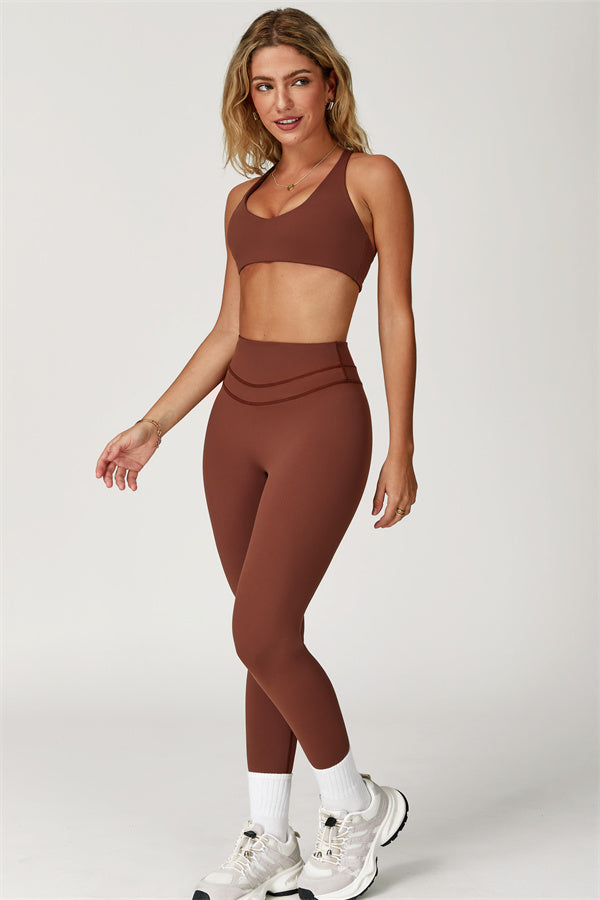 The Boost Crossback Sports Bra Enigma Leggings 2-Piece Set