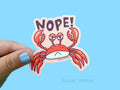 "NOPE!" Angry Crab Sticker