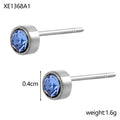 Stainless Steel Gold-plated Birthday Stone Constellation Diamond Bone Nail