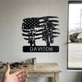 Custom Metal Wall Art - Motocross Father Son Monogram Sign