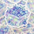 Blueberry Basket Sticker