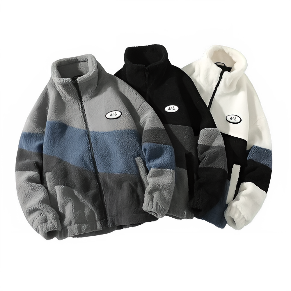 Men's Jacket Oversize Contrast Color Coat Warm Male Outwear Winter Parkas Jacket Men's Clothes