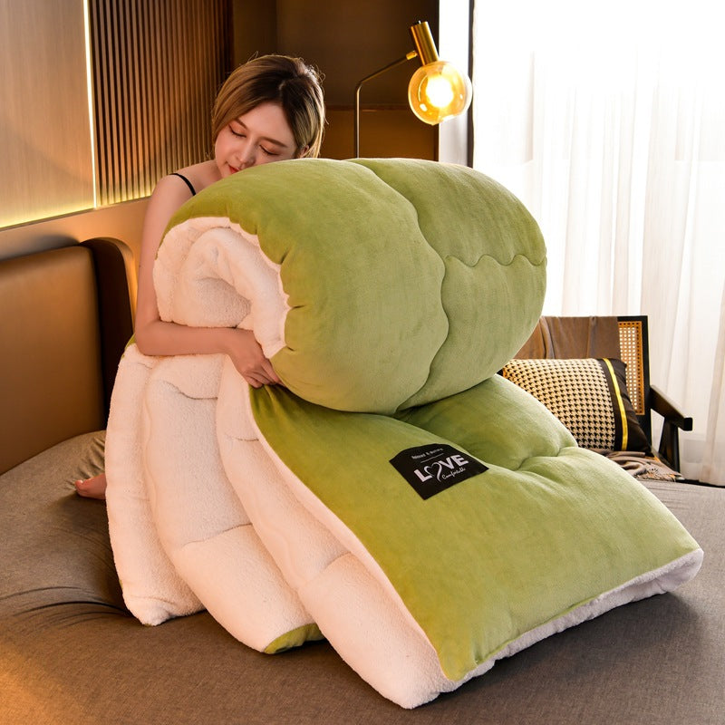Luxury Winter Thickened Warm Double-sided Milk Velvet Quilt  Fleece