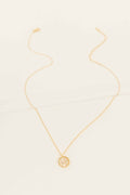 Circle Stone Necklace | Gold