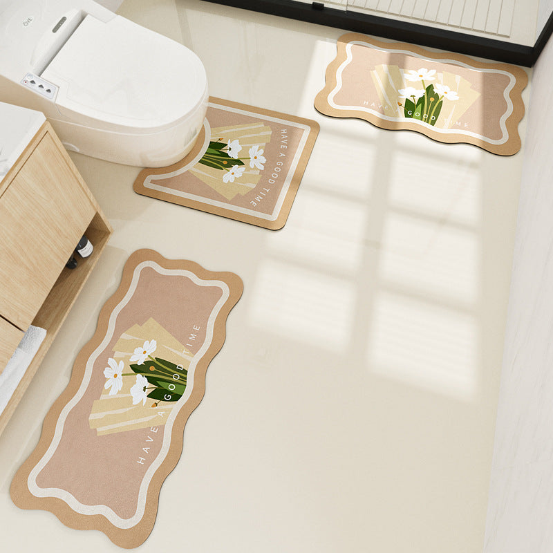 Bathroom Absorbent Non-slip Carpet Floor Mat