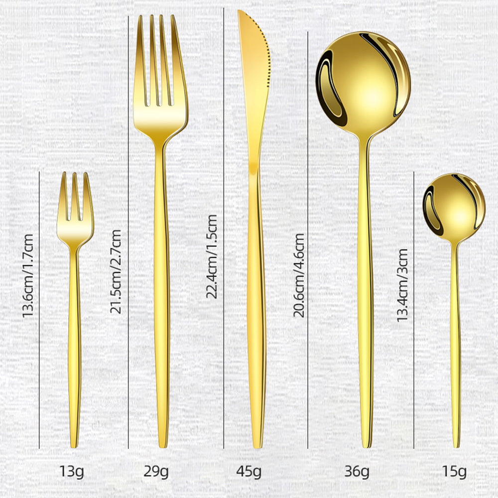 Stainless Steel Tableware Knife Fork And Spoon Western Tableware Gift Set