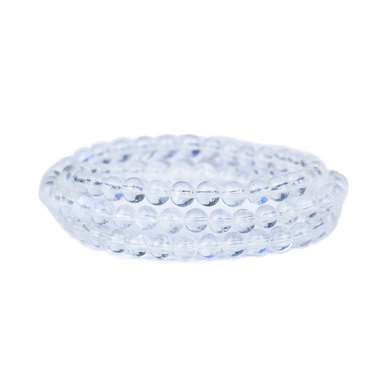 Blue Moonstone Near Body Three Rings Bracelet