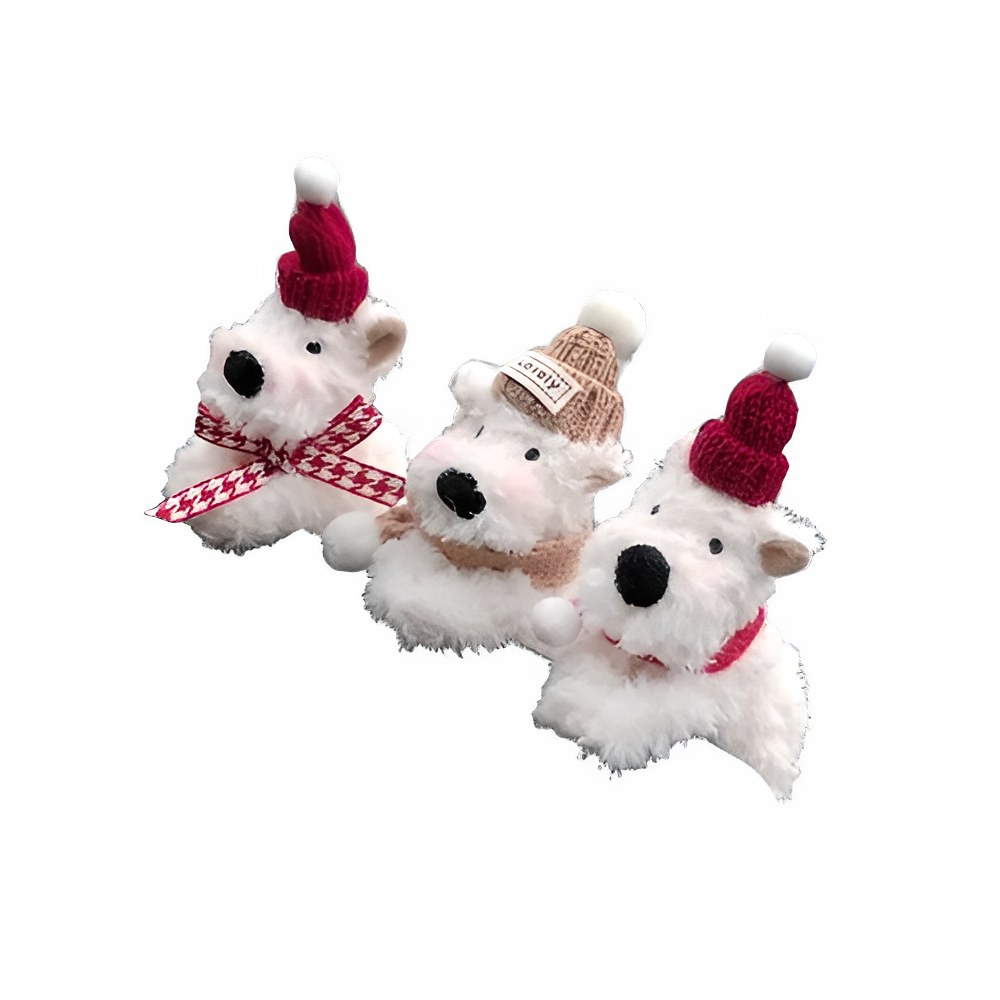 New Car Wiper Turn Signal Switch Decoration,Puppy Plush Doll Clutch Decor,kawaii Dog Car Wiper Doll Car Interior Accessories
