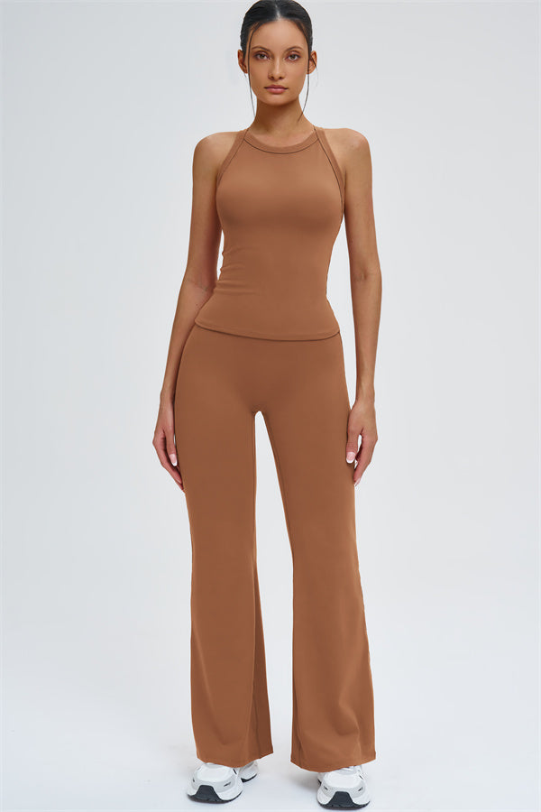 The Slate X-Back Top Flared Leggings 2-Piece Set