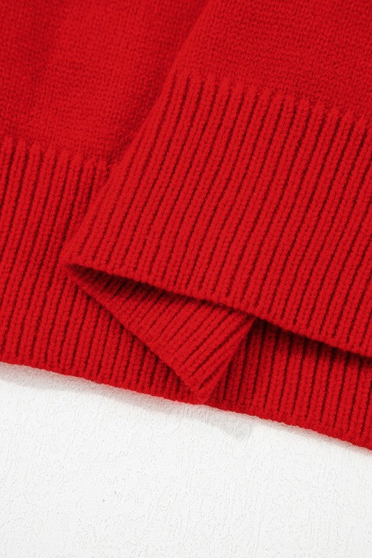Merry Snowflake Turtleneck Christmas Sweater