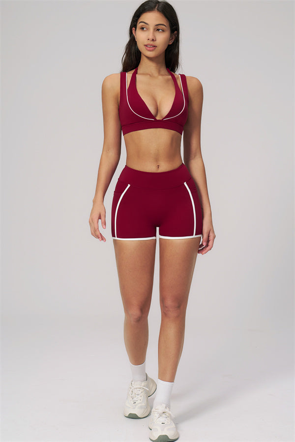 The Clarity Contour Line Sports Bra Shorts 2-Piece Set